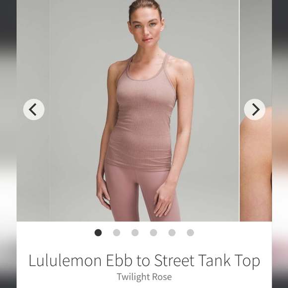 Lululemon Ebb To Street Tank in Twilight Rose - Picture 1 of 4